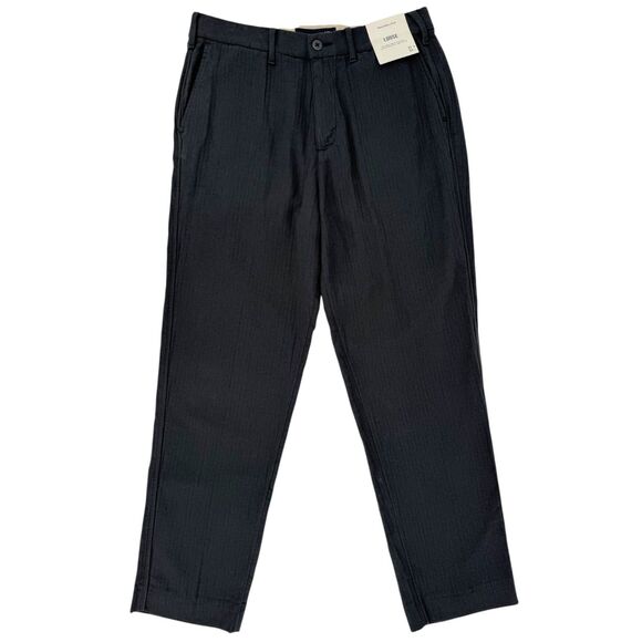 NWT Abercrombie & Fitch Men's Loose Linen-Blend Permacrease Trouser Black 31x32 - Picture 4 of 14